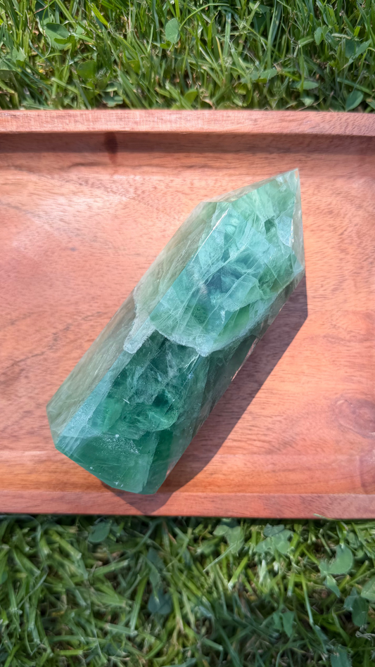 Teal/Green Fluorite Tower "Carlisle"