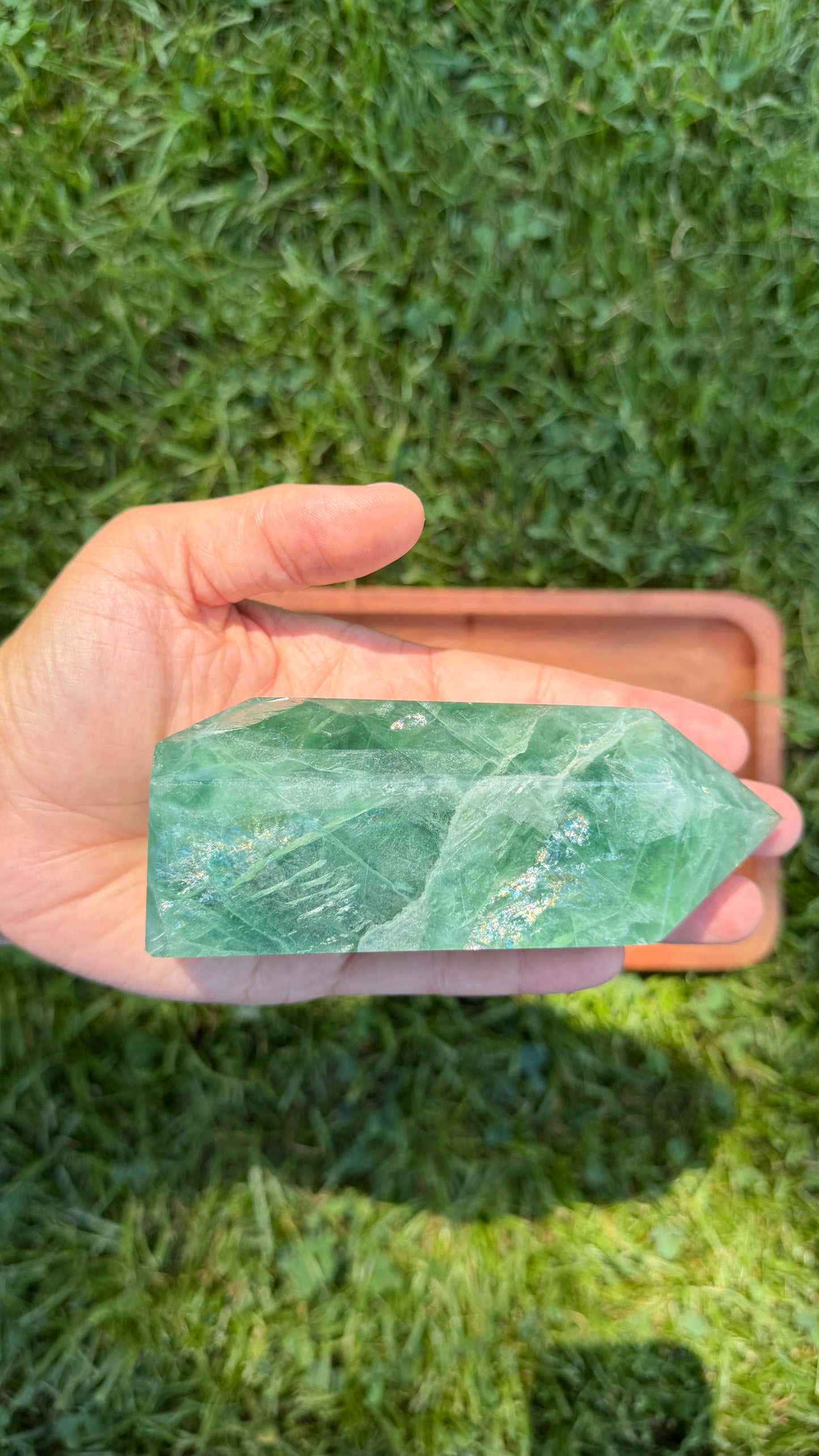 Teal/Green Fluorite Tower "Carlisle"