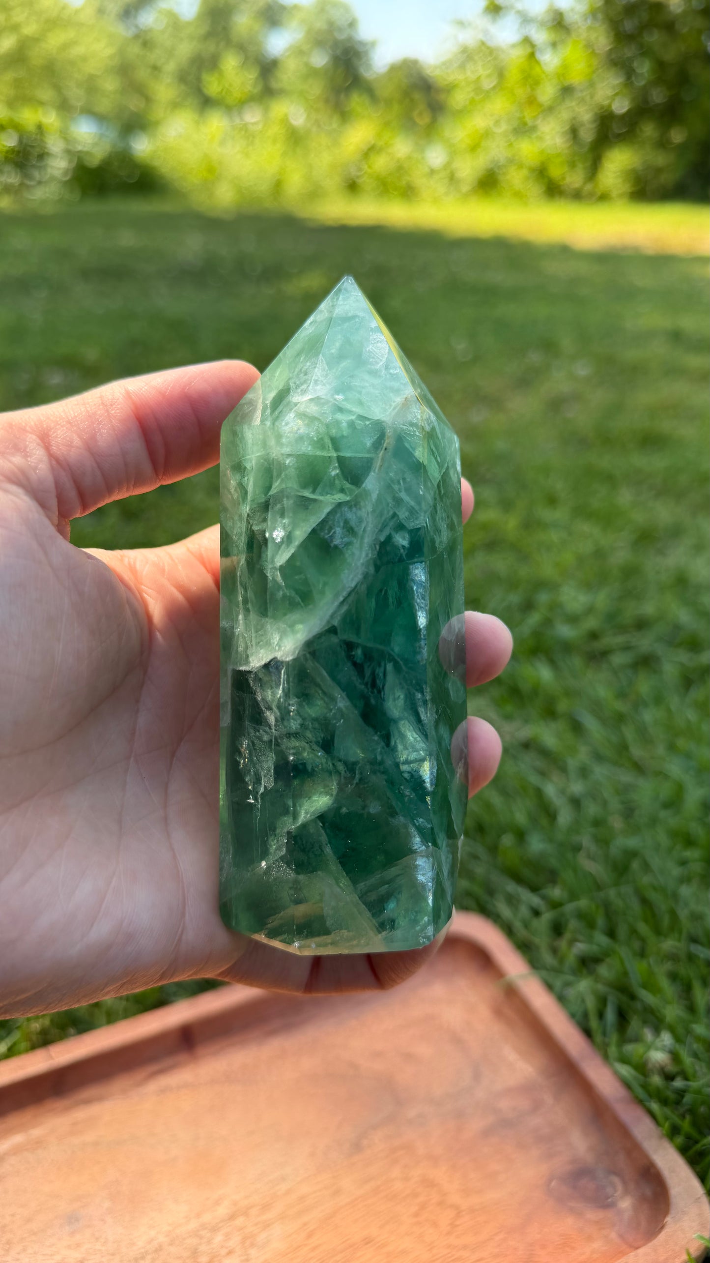 Teal/Green Fluorite Tower "Carlisle"