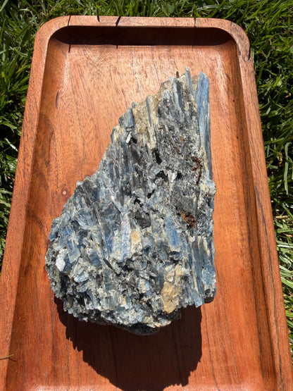Blue Kyanite Cluster with Clear Quartz "Tom"