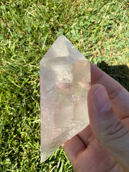 Natural Clear Quartz Point "Jasper"