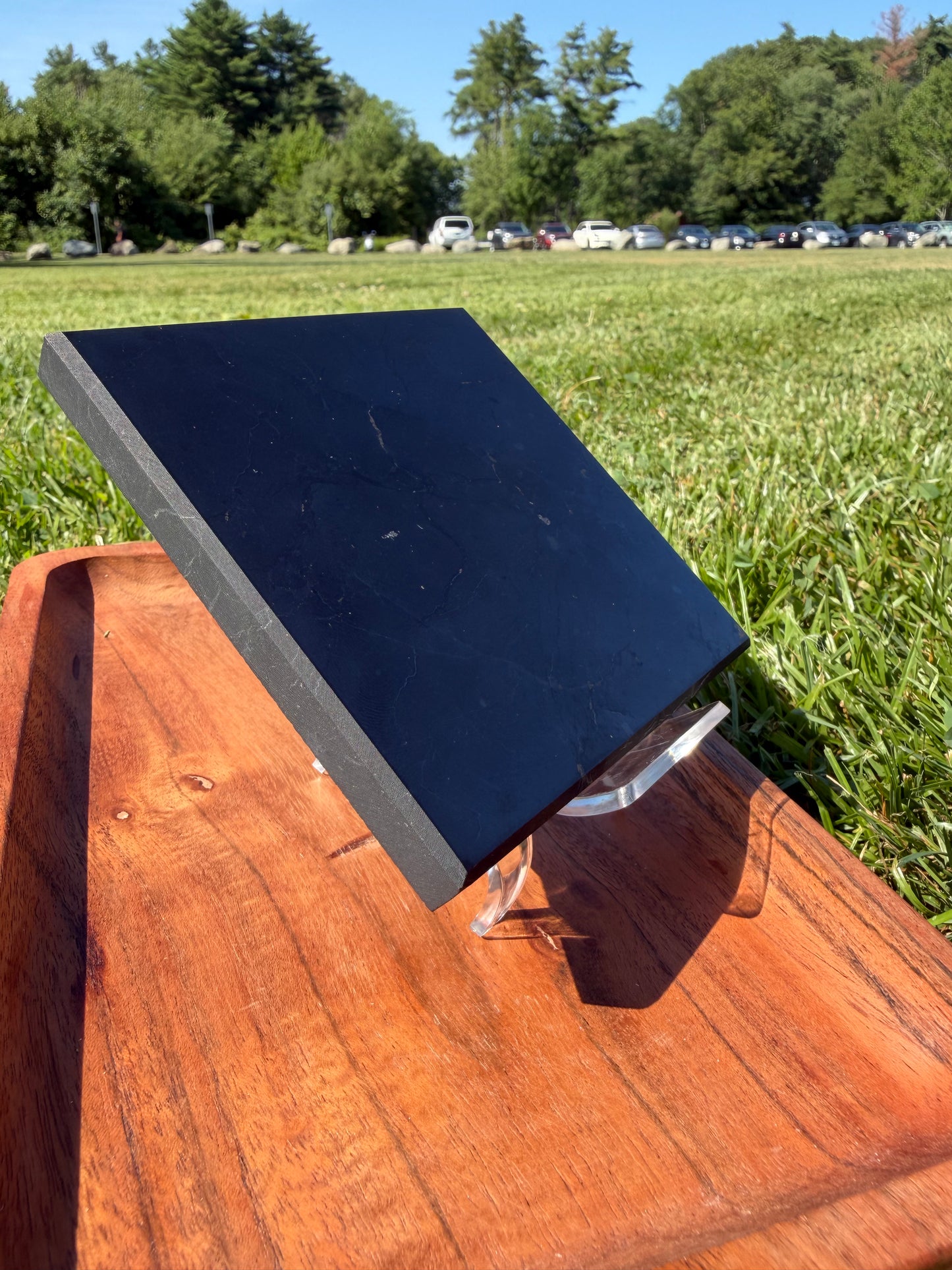 Shungite Polished Square Slab "Charlie"