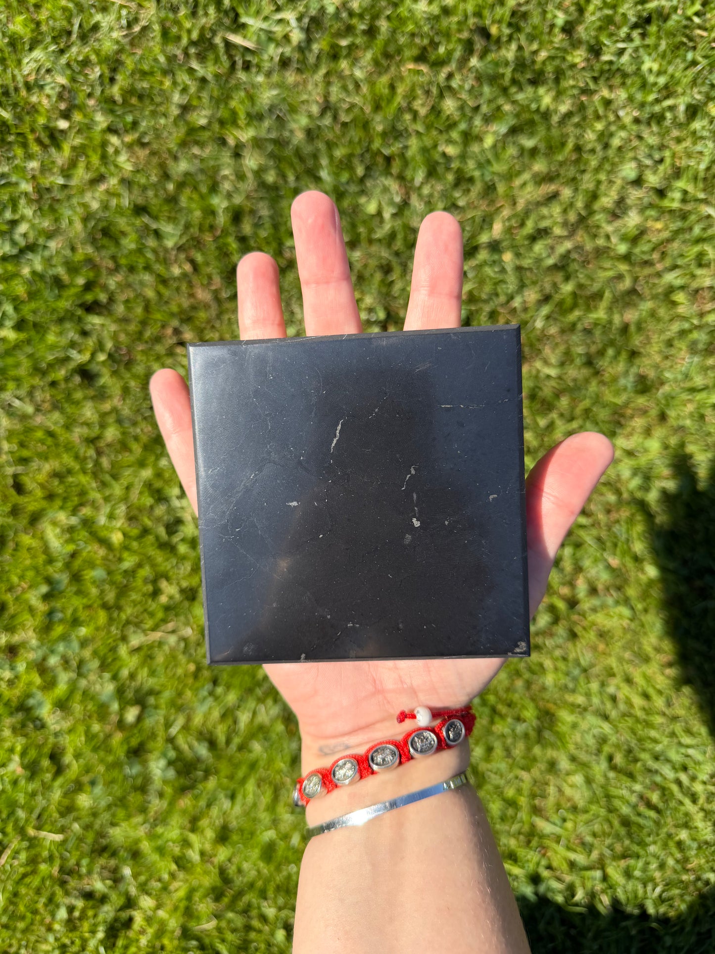 Shungite Polished Square Slab "Charlie"