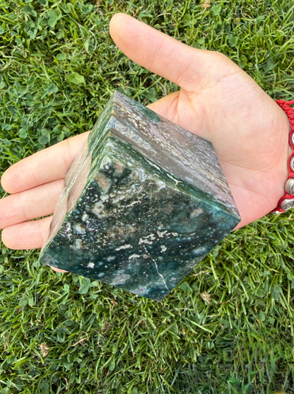 Ocean Jasper Floating Cube "Katie"