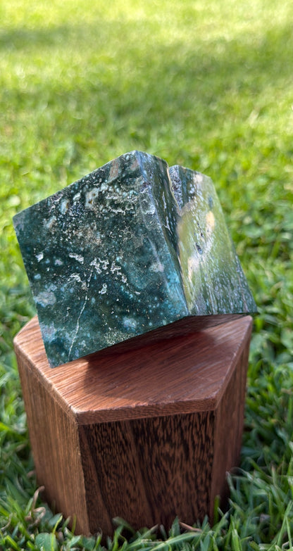 Ocean Jasper Floating Cube "Katie"