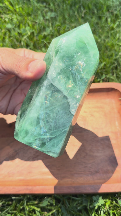 Teal/Green Fluorite Tower "Carlisle"