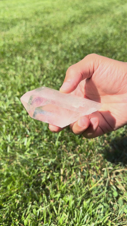 Natural Clear Quartz Point "Jasper"